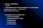 Denis LAMIABLE MCU/PH Laboratoire de Pharmacologie et Toxicologie dlamiable@chu-reims.frdlamiable@chu-reims.fr ; : 0326787530 denis.lamiable@univ-reims.fr.