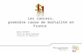 Joëlle HUTINET Ecole de Santé Publique Faculté de Médecine Les cancers, première cause de mortalité en France.