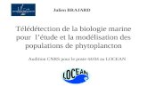 Télédétection de la biologie marine pour létude et la modélisation des populations de phytoplancton N°44/04 - 1 Chargé de recherche de 2e classe. Informatique.
