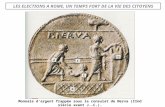 Monnaie dargent frappée sous le consulat de Nerva (IInd siècle avant J.-C.). LES ELECTIONS A ROME, UN TEMPS FORT DE LA VIE DES CITOYENS.