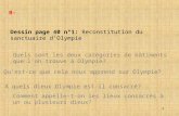 1 B- Dessin page 40 n°1: Reconstitution du sanctuaire dOlympie Quels sont les deux catégories de bâtiments que lon trouve à Olympie? Quest-ce que cela.