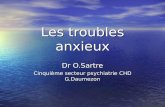 Les troubles anxieux Dr O.Sartre Cinquième secteur psychiatrie CHD G.Daumezon.