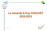 La seconde à Guy CHAUVET 2012-2013. Réunion des parents et élèves de 3 ème - Collège de Mirebeau.