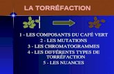 LA TORRÉFACTION 1 - LES COMPOSANTS DU CAFÉ VERT 2 - LES MUTATIONS 3 - LES CHROMATOGRAMMES 4 - LES DIFFÉRENTS TYPES DE TORRÉFACTION 5 - LES NUANCES.