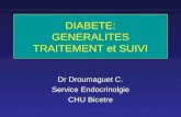 DIABETE: GENERALITES TRAITEMENT et SUIVI Dr Droumaguet C. Service Endocrinolgie CHU Bicetre.