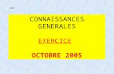 CONNAISSANCES GENERALES EXERCICE OCTOBRE 2005 CG7.