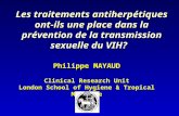 Les traitements antiherpétiques ont-ils une place dans la prévention de la transmission sexuelle du VIH? Philippe MAYAUD Clinical Research Unit London.