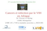 Cancers et infection par le VIH en Afrique Dr Vincent Le Moing CHRU Montpellier UMR 145 « VIH et maladies associées », IRD/UM1 5 èmes rencontres Nord-Sud,