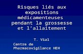 Risques liés aux expositions médicamenteuses pendant la grossesse et lallaitement T. Vial Centre de Pharmacovigilance HEH.