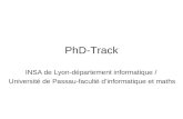 PhD-Track INSA de Lyon-département informatique / Université de Passau-faculté dinformatique et maths.