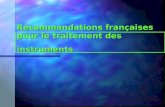 Recommandations françaises pour le traitement des instruments.