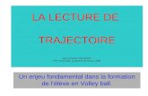 LA LECTURE DE TRAJECTOIRE Jean-Charles THEVENOT FPC Volley Ball, Académie de Reims, 2008 Un enjeu fondamental dans la formation de lélève en Volley ball.