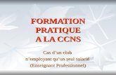 FORMATION PRATIQUE A LA CCNS Cas dun club nemployant quun seul salarié (Enseignant Professionnel)