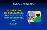 CAP PRO ELEC RAP 1 Introduction au Référentiel des Activités Professionnelles R.A.P. C.A.P. « PROELEC »