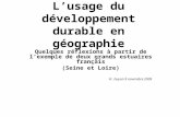 Lusage du développement durable en géographie Quelques réflexions à partir de lexemple de deux grands estuaires français (Seine et Loire) Fr. Guyon 9 novembre.
