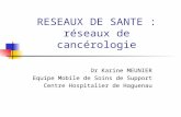RESEAUX DE SANTE : réseaux de cancérologie Dr Karine MEUNIER Equipe Mobile de Soins de Support Centre Hospitalier de Haguenau.