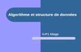 Algorithme et structure de données IUP1 Miage. Objectifs Acquérir les notions de base de programmation impérative – structures de contrôles – appels à