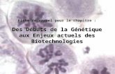 Fiche de rappel pour le chapitre : Des D©buts de la G©n©tique aux Enjeux actuels des Biotechnologies