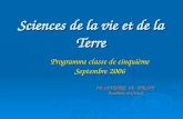 Sciences de la vie et de la Terre Programme classe de cinquième Septembre 2006 J P. LEVISTRE IA - IPR SVT J P. LEVISTRE IA - IPR SVT Académie de Créteil.