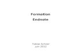 Tobias Scheer juin 2012 Formation Endnote. Prélude Principes de citation académique.