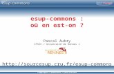 Copyright © 2006-2007 – ESUP-Portail esup-commons : où en est-on ? Pascal Aubry IFSIC / Université de Rennes 1 .