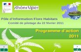Programme daction 2011 2011 Pôle dInformation Flore Habitats Comité de pilotage du 22 février 2011.