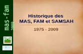 Mas-fam 2009 1 Historique des MAS, FAM et SAMSAH 1975 - 2009.