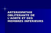 ARTERIOPATHIE OBLITERANTE DE L'AORTE ET DES MEMBRES INFERIEURS.