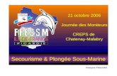Secourisme & Plongée Sous-Marine 21 octobre 2006 Journée des Moniteurs CREPS de Chatenay-Malabry François PAULHAC.