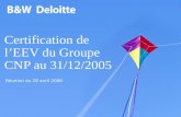Certification de lEEV du Groupe CNP au 31/12/2005 Réunion du 28 avril 2006.