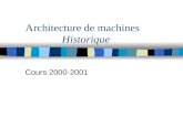 Architecture de machines Historique Cours 2000-2001.