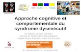 Approche cognitive et comportementale du syndrome dysexécutif Dr Sophie Jacquin-Courtois Service de Rééducation Neurologique Hôpital Henry Gabrielle, Saint.