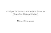Analyse de la variance à deux facteurs (données déséquilibrées) Michel Tenenhaus.