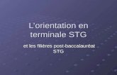 Lorientation en terminale STG et les filières post-baccalauréat STG et les filières post-baccalauréat STG.