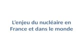 Lenjeu du nucléaire en France et dans le monde. OPINION PUBLIQUE SCIENTIFIQUE ENVIRONNEMENT ECONOMIQUE POLITIQUE Nucléaire.