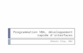 Programmation VBA, développement rapide dinterfaces Alexis Clay, OGI.