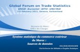 Global Forum on Trade Statistics UNSD -Eurostat -WTO -UNCTAD 2-4 February 2011, Geneva, Switzerland Système statistique du commerce extérieur du Maroc.
