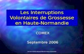 Dr M-F Merlin-Bernard DRASS Haute-Normandie Les Interruptions Volontaires de Grossesse en Haute-Normandie COMEX Septembre 2006.