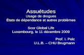 Assuétudes Usage de drogues États de dépendance et autres problèmes Scor Global Life Luxembourg, le 11 décembre 2009 Prof. I. Pelc U.L.B. – CHU Brugmann.