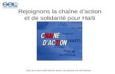 Rejoignons la chaîne daction et de solidarité pour Haïti UNE ACTION CHRÉTIENNE DANS UN MONDE EN DÉTRESSE.