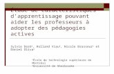 Étude de caractéristiques dapprentissage pouvant aider les professeurs à adopter des pédagogies actives Sylvie Doré 1, Rolland Viau 2, Nicole Brasseur.