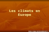 Les climats en Europe     Auteur : Nathalie