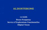 ALDOSTERONE 11/10/05 Bruno Fouqueray Service dExplorations Fonctionnelles Hôpital Tenon.