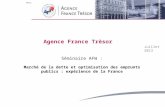 1 Strictly Private and ConfidentialMay 2008 Agence France Trèsor Juillet 2013 Séminaire AFW : Marché de la dette et optimisation des emprunts publics :