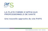 1 LA PLATE FORME DAPPUI AUX PROFESSIONNELS DE SANTE Une nouvelle approche du site PAPS Michel CHIARA/Elodie AGOPIAN - CCOP - 31/01/2013.