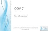 QDV 7 Vue dEnsemble Un puissant outil détude de prix qui sadapte à vos méthodes.