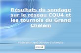 Résultats du sondage sur le réseau CQU4 et les tournois du Grand Chelem Fédération québécoise dultimate.
