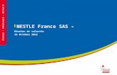 ÉPARGNE - PRÉVOYANCE - RETRAITE NESTLE France SAS – Réunion de salariés 16 Octobre 2012.