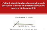 Emmanuelle Puissant Intervention pour la FSU, le 22 mars 2013, Paris Laide à domicile dans les services à la personne : une forte déstabilisation du secteur.