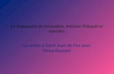 Le diaporama de Amandine, Antoine Thibault et Valentin. La sortie à Saint Jean de Fos avec Mme Roussel.
